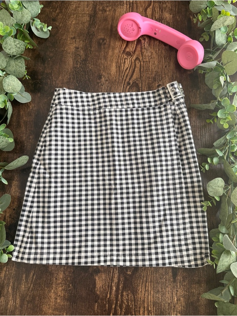 Black & White Gingham Women’s Skirt